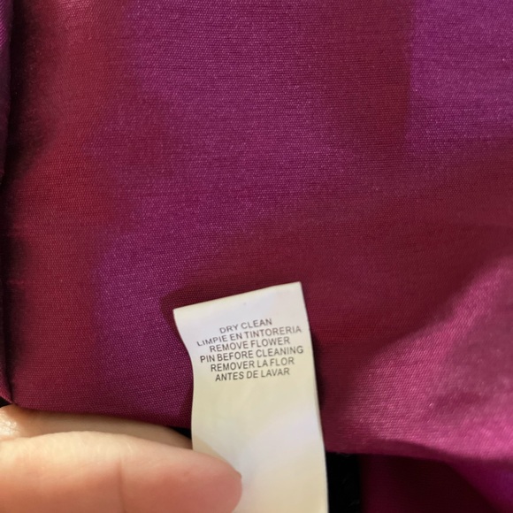 Bubble Dress Stretchy Bodice Black/pink plum sz 14 like new - Picture 6 of 8